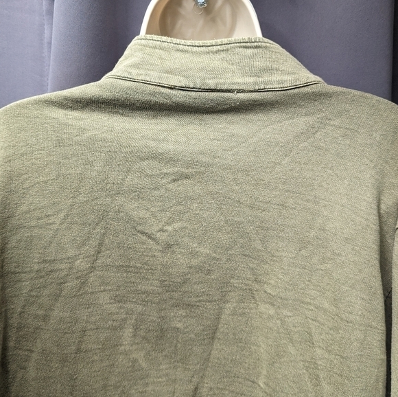 Solitaire Button Front Terry Jacket Sz L - Picture 8 of 12